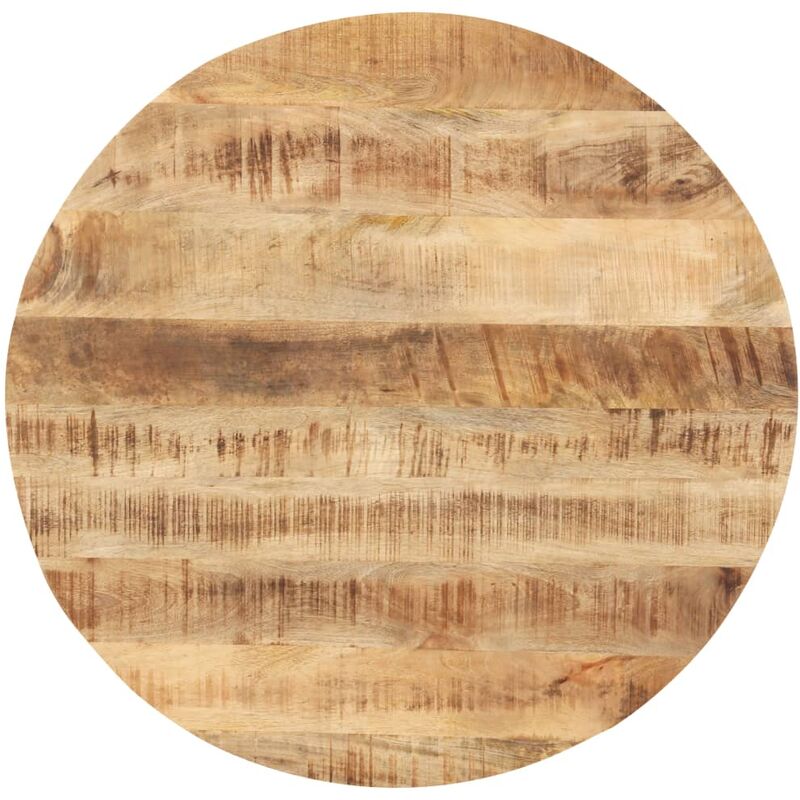 Haut de table ronde en bois solide disponible en différentes tailles Taille : 70 cm 25-27 mm