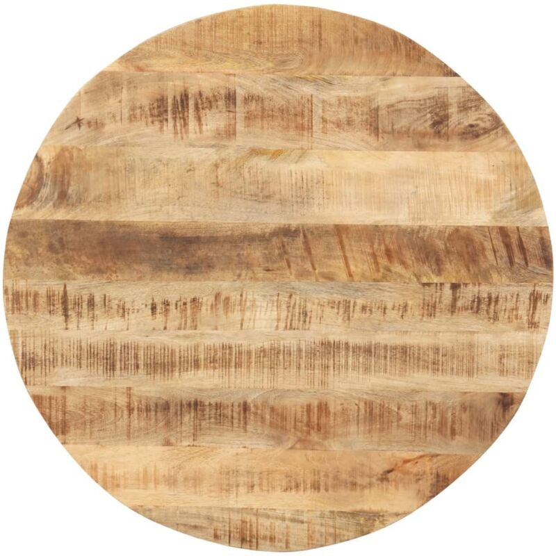 Tab rond en bois de mangue en bois disponible en différentes tailles Taille : 80 cm 15-16 mm