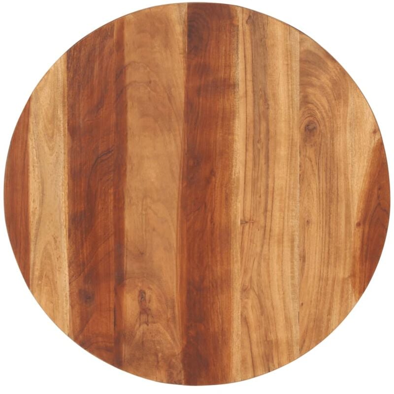 Dessus de table Bois solide Rond 15-16 mm 70 cm