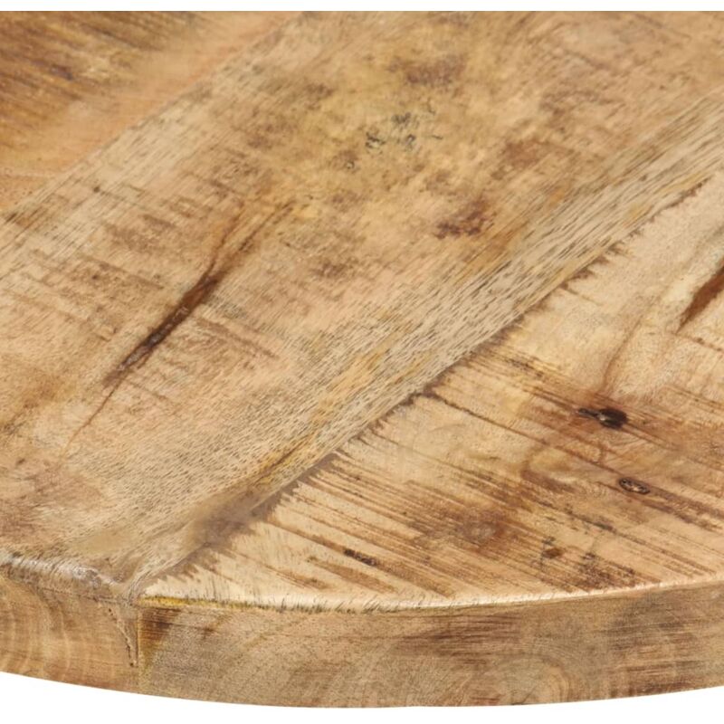 Dessus de table Bois de manguier solide Rond 25-27 mm 50 cm