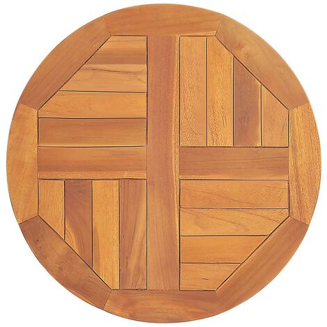 Dessus de table Bois de teck solide Rond 2,5 cm 50 cm
