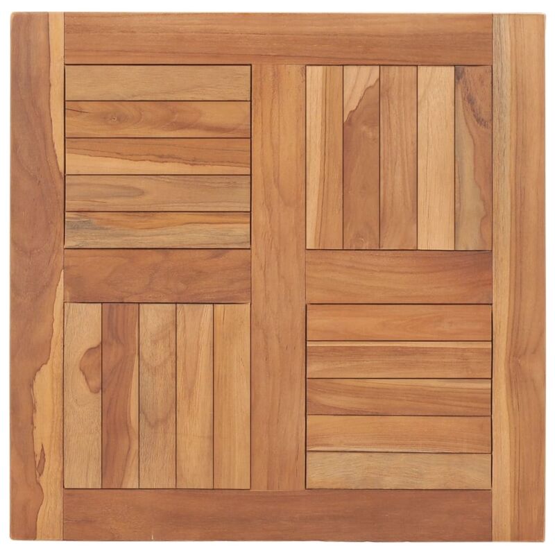 Dessus de table Bois de teck solide 60x60x2,5 cm