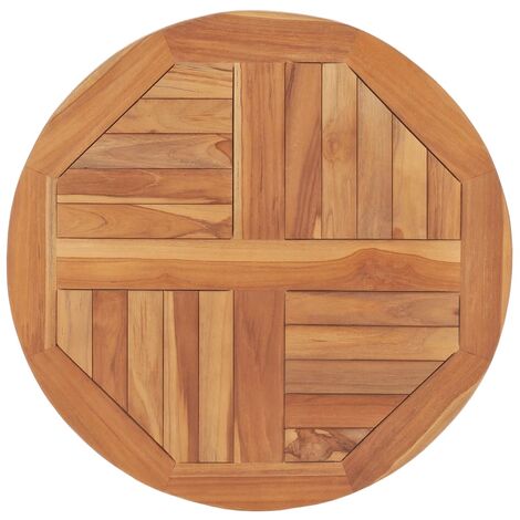 Dessus de table Bois de teck solide Rond 2,5cm 60cm