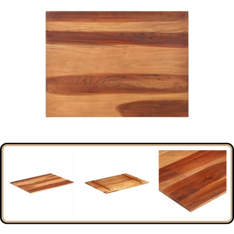 Dessus de table bois massif d'acacia 15-16 mm 60x80 cm - Dessus De Table - Table En Bois - Acacia Massif - Plateau De Table - Meuble De Salle à Manger