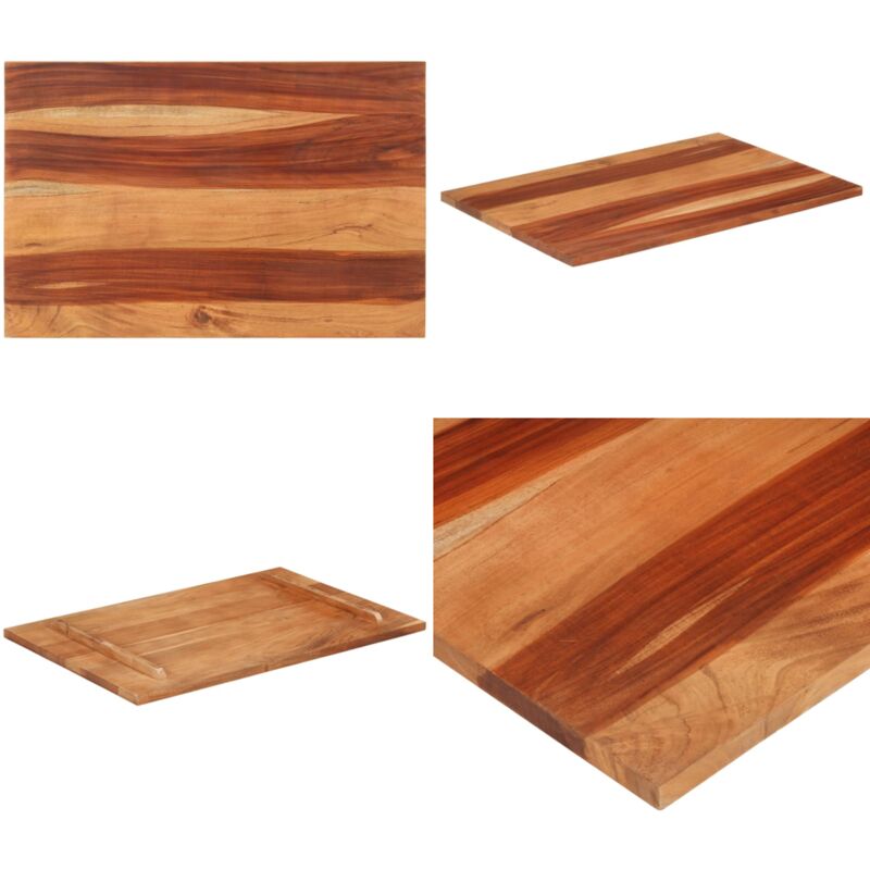 Dessus de table bois massif d'acacia 25-27 mm 60x90 cm - Dessus De Table - Table En Bois - Acacia Massif - Plateau De Table - Meuble De Salle À