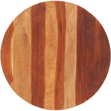 Dessus de table bois massif d'acacia rond 25-27 mm 70 cm CFW92530