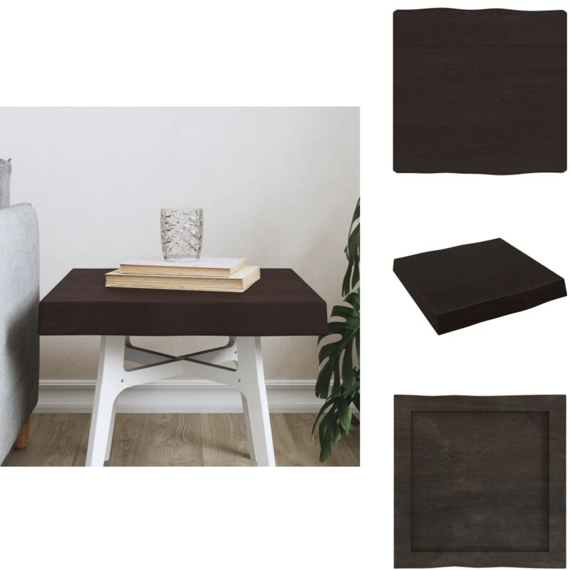 Dessus de table bois massif traité bordure assortie - Dessus De Table - Plateau De Table - Table En Bois - Chêne Massif - Meuble De Salle à Manger