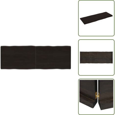 Dessus de table bois massif traité bordure assortie - Dessus De Table - Plateau De Table - Table En Bois - Chêne Massif - Meuble De Salle À Manger