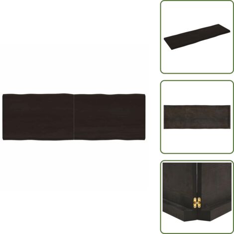 Dessus de table bois massif traité bordure assortie - Dessus De Table - Plateau De Table - Table En Bois - Chêne Massif - Meuble De Salle À Manger