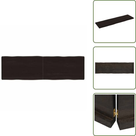 Dessus de table bois massif traité bordure assortie - Dessus De Table - Plateau De Table - Table En Bois - Chêne Massif - Meuble De Salle À Manger