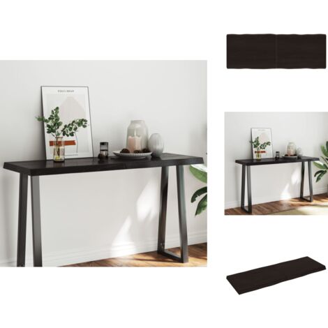 Dessus de table bois massif traité bordure assortie - Dessus De Table - Plateau De Table - Table En Bois - Chêne Massif - Meuble De Salle À Manger