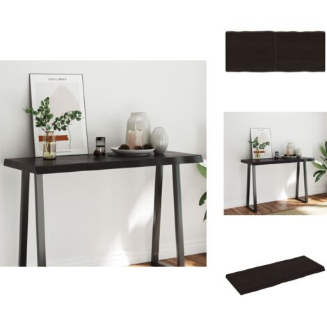 Dessus de table bois massif traité bordure assortie - Dessus De Table - Plateau De Table - Table En Bois - Chêne Massif - Meuble De Salle À Manger