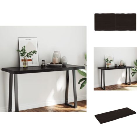 Dessus de table bois massif traité bordure assortie - Dessus De Table - Plateau De Table - Table En Bois - Chêne Massif - Meuble De Salle À Manger