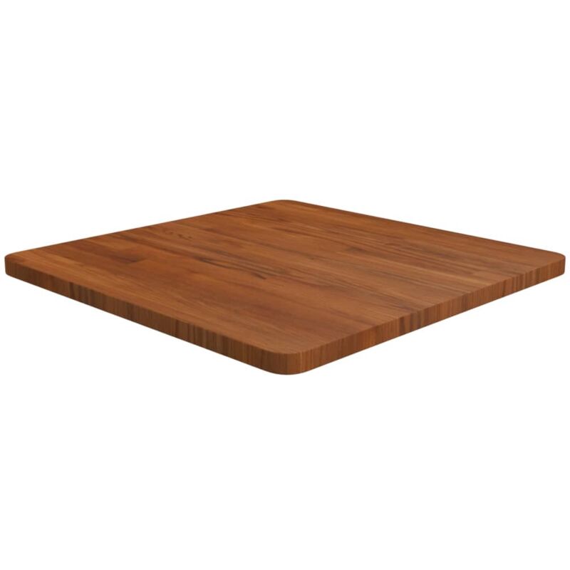 Dessus de table carré Marron foncé60x60x2,5cm Bois chêne traité
