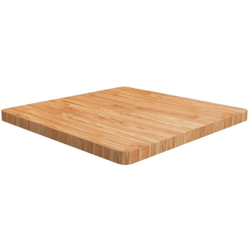 Dessus de table carré Marron clair 70x70x4cm Bois chêne traité