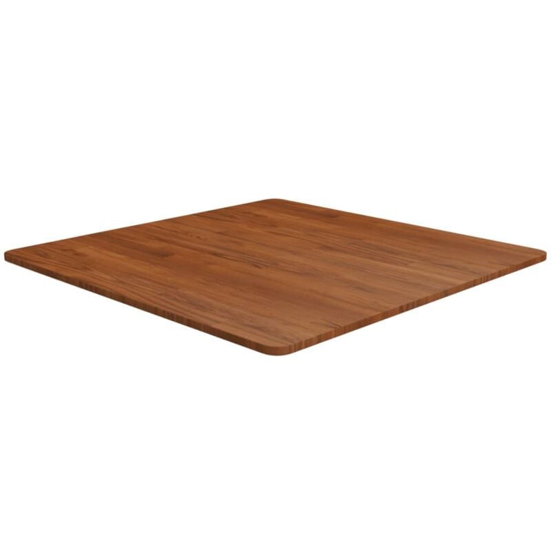 Dessus de table carré Marron foncé80x80x1,5cm Bois chêne traité