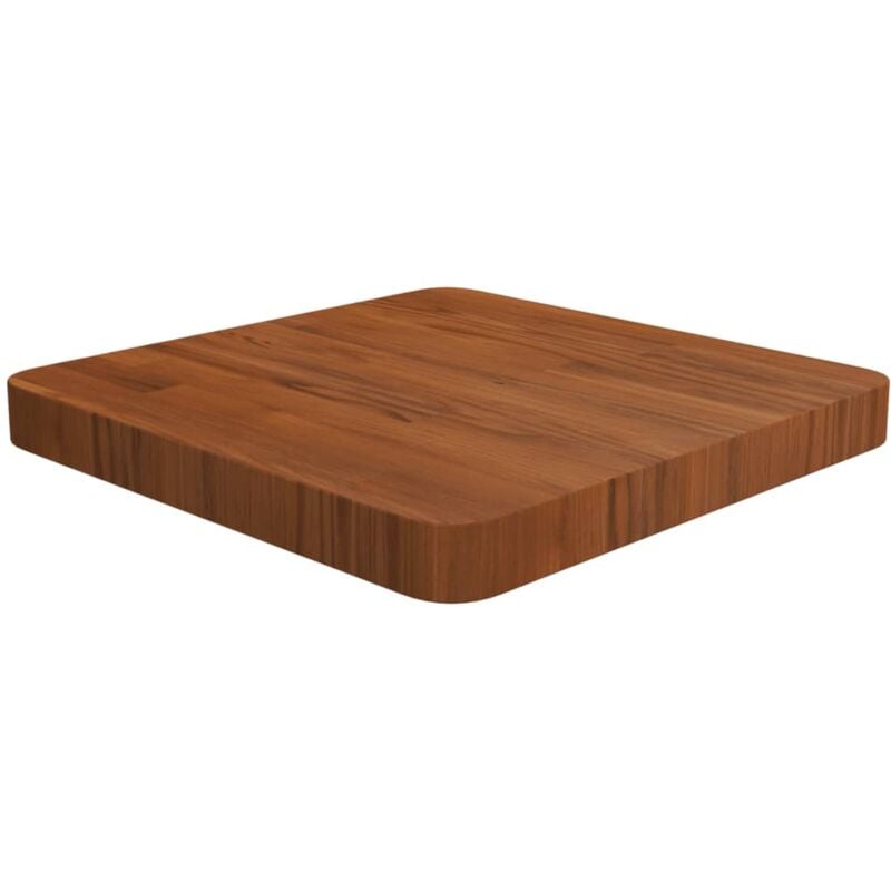 Dessus de table carré Marron foncé 40x40x4 cm Bois chêne traité Vidaxl