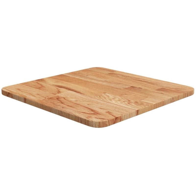 Dessus de table carré Marron clair40x40x1,5cm Bois chêne traité Vidaxl
