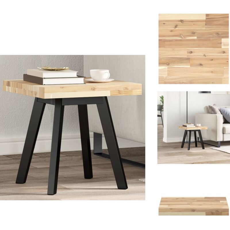 Dessus de table carré 40x40x4 cm bois massif d'acacia - Dessus De Table - Table Ronde - Table Carrée - Acacia - Meuble De Salle à Manger