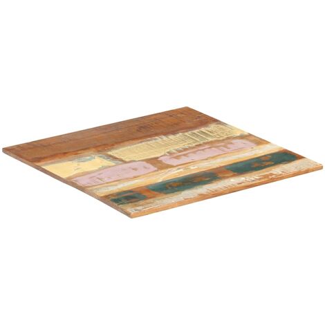 Dessus de table carré 60x60 cm 15-16 mm Bois de récupération