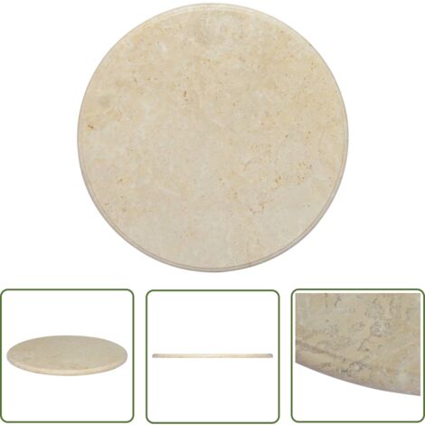 Dessus de table Crème Ø60x2,5 Marbre