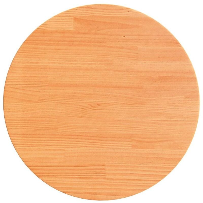 vidaXL Dessus de table rond cire marron Ø60x2,5 cm bois de pin massif