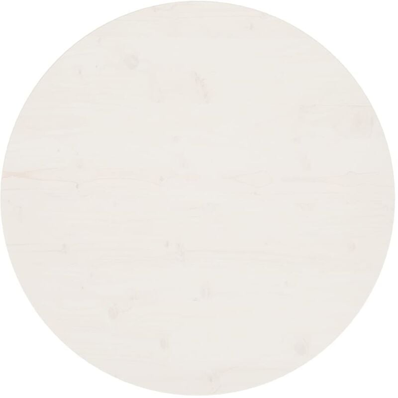 Dessus de table Blanc Ø80x2,5 cm Bois de pin massif