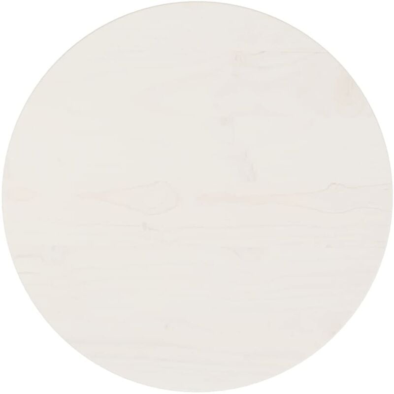 Dessus de table Blanc Ø40x2,5 cm Bois de pin massif vidaXL