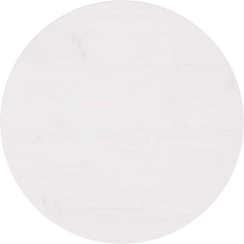 Dessus de table Blanc Ø60x2,5 cm Bois de pin massif Vidaxl