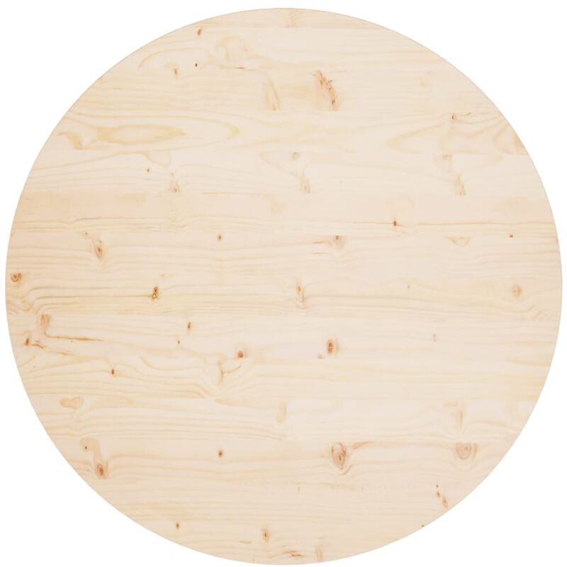 Dessus de table Ø90x2,5 cm Bois de pin massif Vidaxl