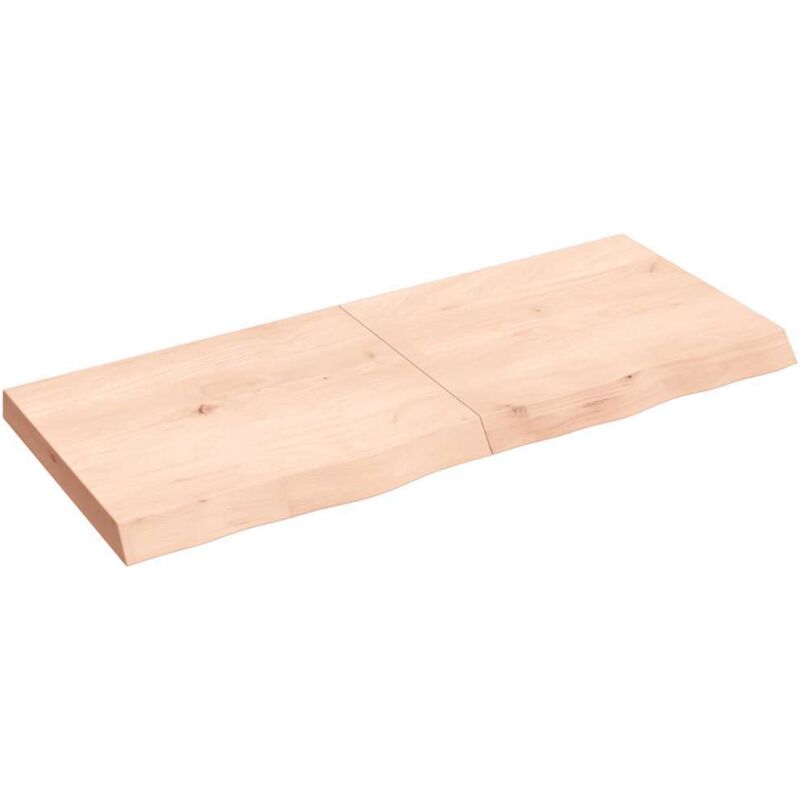 Dessus de table 120x50x(2-6) cm bois de chêne massif non traité Vidaxl