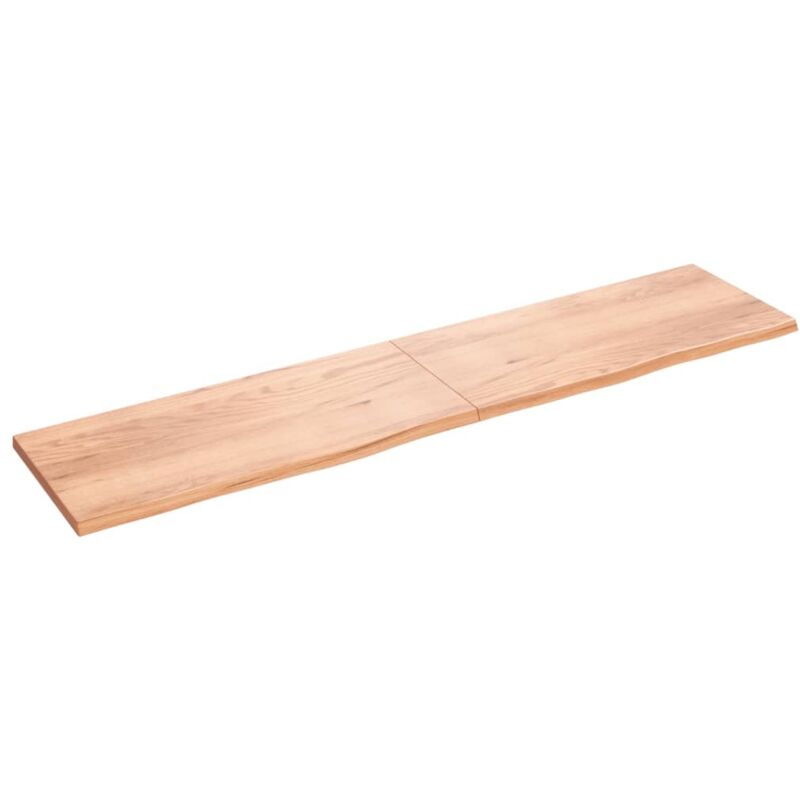 Dessus de table marron clair bois chêne massif traité Vidaxl
