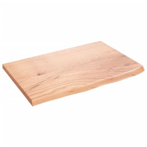 Dessus de table marron clair 60x40x2 bois chêne traité