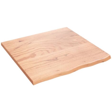Dessus de table marron clair 60x60x2 bois chêne traité