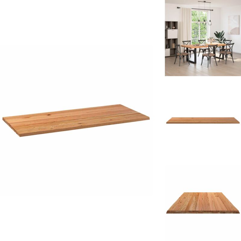 Dessus de table marron clair bois chêne massif rectangulaire - Dessus De Table - Plateaux De Table - Dessus De Table à Manger - Dessus De Bureau