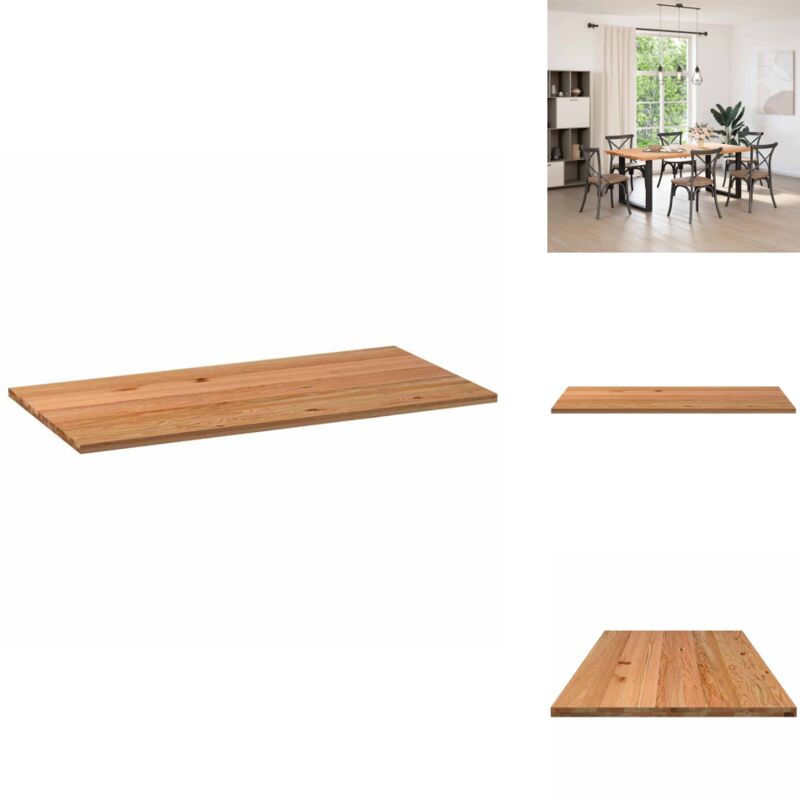 Dessus de table marron clair bois chêne massif rectangulaire - Dessus De Table - Plateaux De Table - Dessus De Table à Manger - Dessus De Bureau
