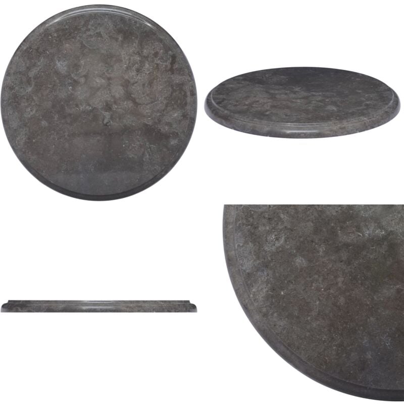 Dessus de table Noir Ø40x2,5 cm Marbre - Plateau De Table - Dessus De Table - Marbre - Décoration Intérieure - Meuble De Salle à Manger - Home &