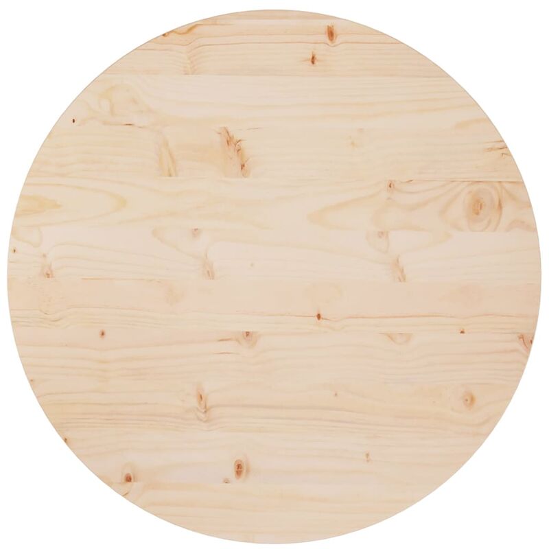 Inlife Dessus de table Ø70x2,5 cm Bois de pin massif