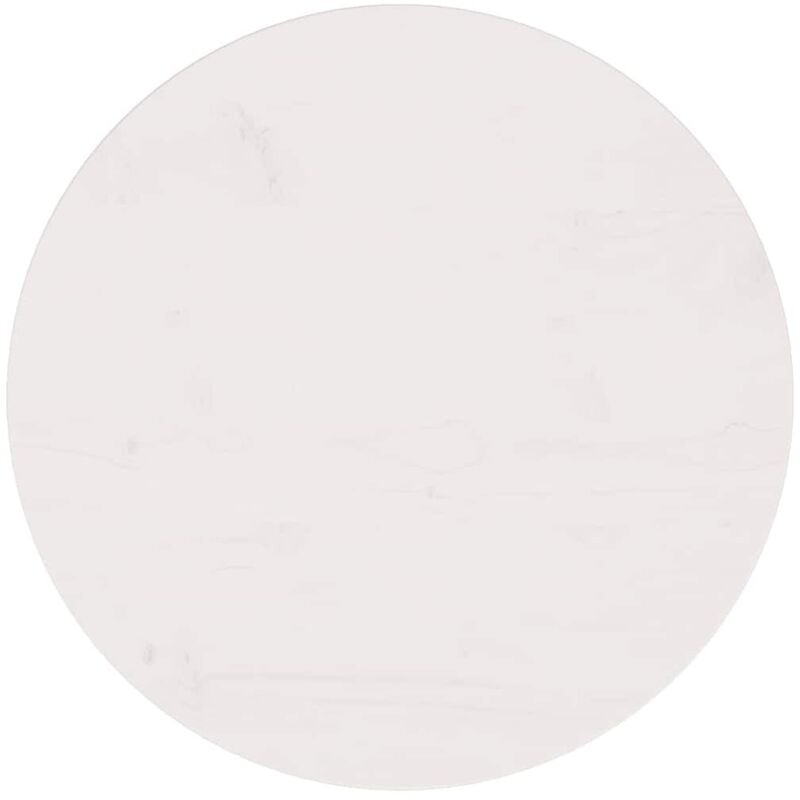 Furniture Limited - Dessus de table Blanc Ø50x2,5 cm Bois de pin