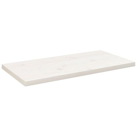 Dessus de table, Plateau De Table blanc 80x40x2,5 cm bois de pin massif LKF59934