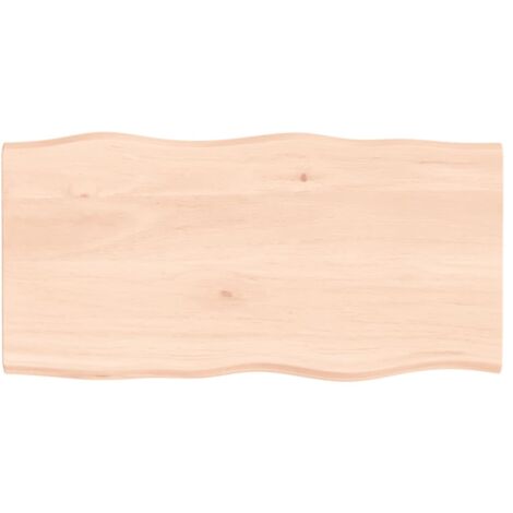 Dessus de table, Plateau De Table bois chêne massif non traité bordure assortie LKF98257