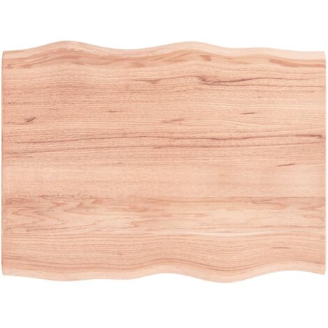 Dessus de table, Plateau De Table bois chêne massif traité bordure assortie LKF76480