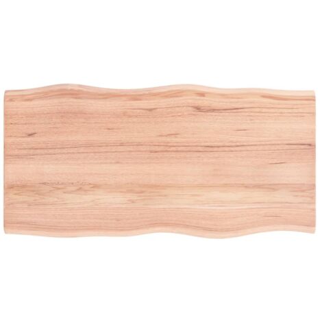 Dessus de table, Plateau De Table bois chêne massif traité bordure assortie LKF80175