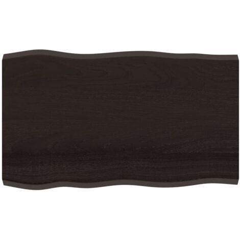 Dessus de table, Plateau De Table bois chêne massif traité bordure assortie LKF98376