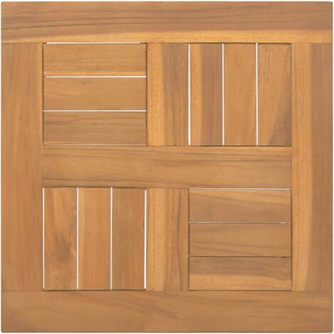 Dessus de table, Plateau De Table carré 40x40x2,5 cm Bois de teck massif LKF23143