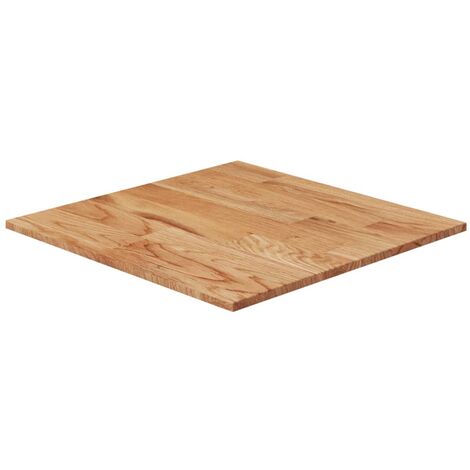 Dessus de table, Plateau De Table carré Marron clair50x50x1,5cm Bois chêne traité LKF42606