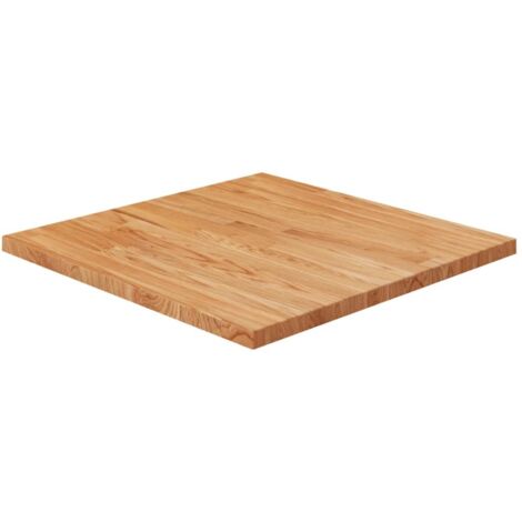 Dessus de table, Plateau De Table carré Marron clair60x60x2,5cm Bois chêne traité LKF19942