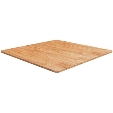 Dessus de table, Plateau De Table carré Marron clair80x80x1,5cm Bois chêne traité LKF48370
