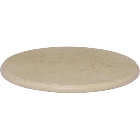 Dessus de table, Plateau De Table Crème Ø50x2,5 cm Marbre LKF88959