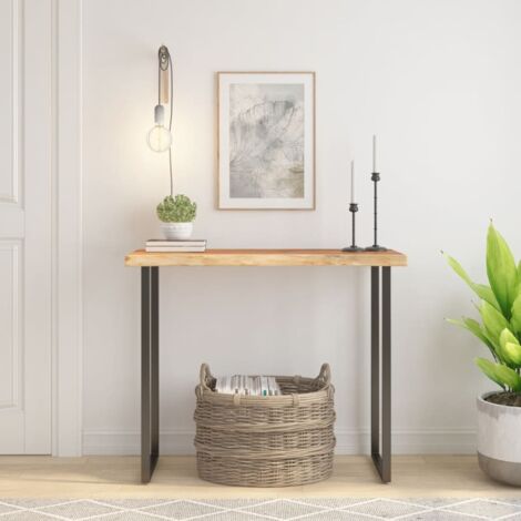 Dessus de table-Plateau de Table de Remplacement 100x40x2,5 cm rectangulaire bois massif acacia 137293